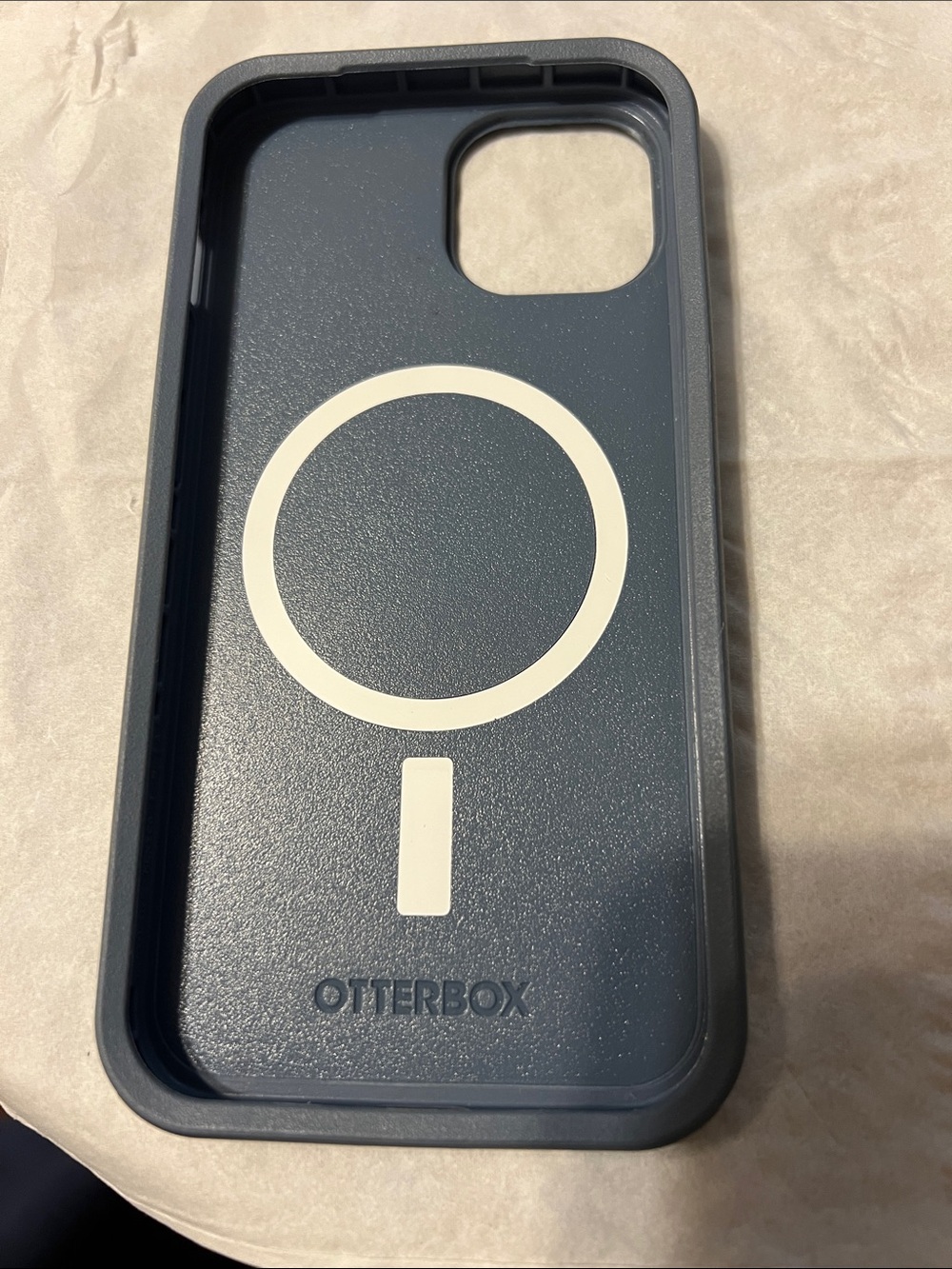 OtterBox MagSafe-Compatible iPhone 15 Case in Dark Blue with White Ring